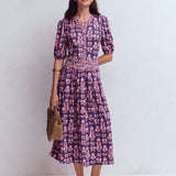Amber Pleat Jersey Midi Dress