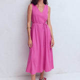 Mia V-neck Jersey Midi Dress