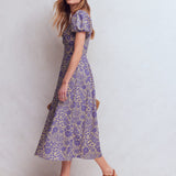 Twist Front Linen Blend Dress