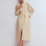 Blouson Sleeve Lace Dress