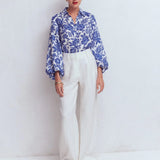 Puff Sleeve Linen Shirt