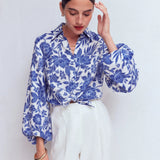 Puff Sleeve Linen Shirt