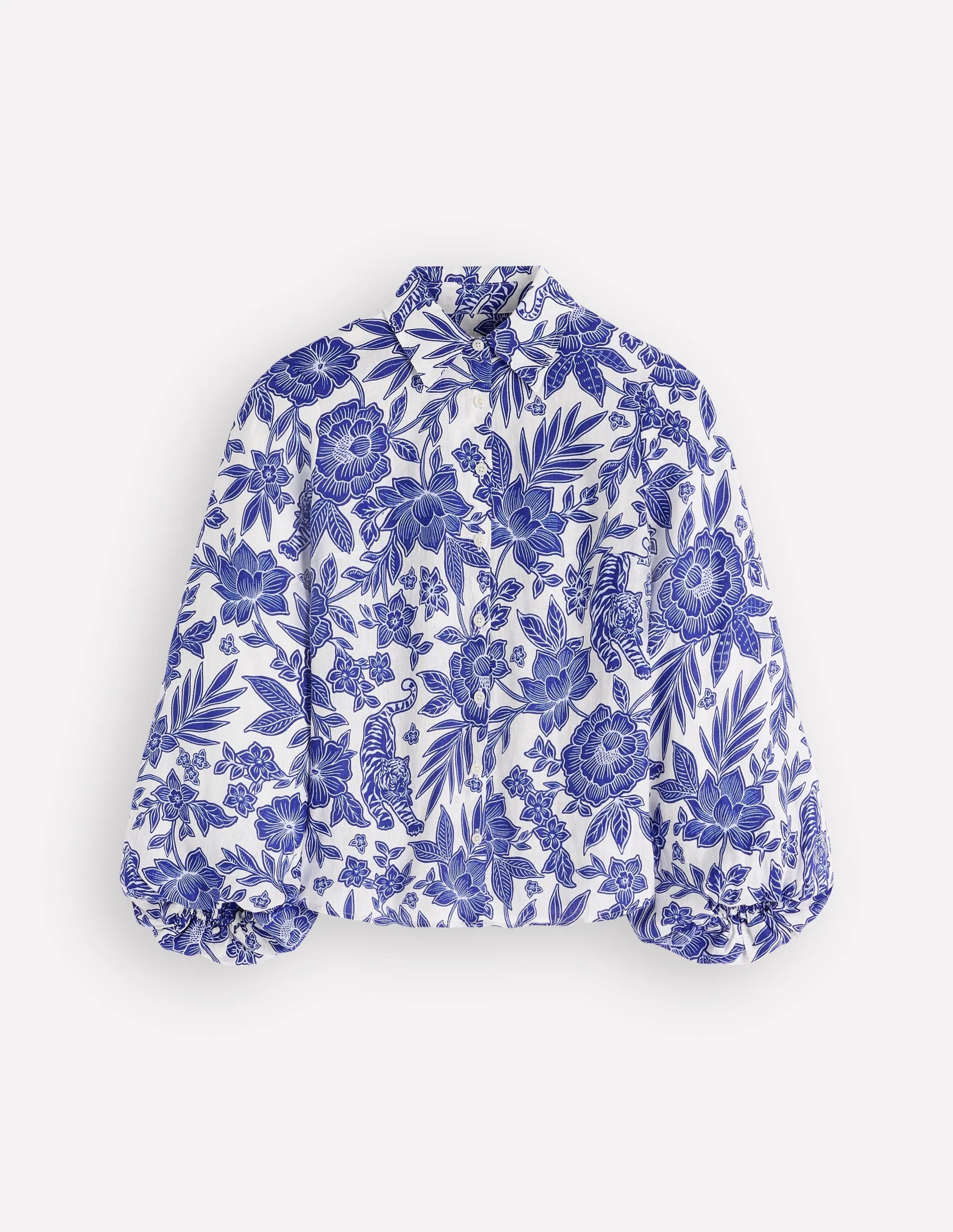Puff Sleeve Linen Shirt