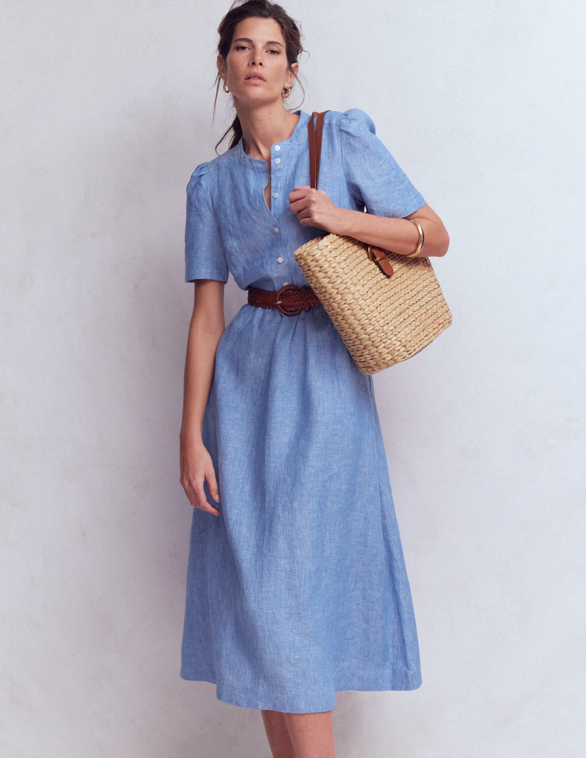 Ivy Linen Midi Dress