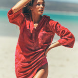 Short Collared Towelling Dress