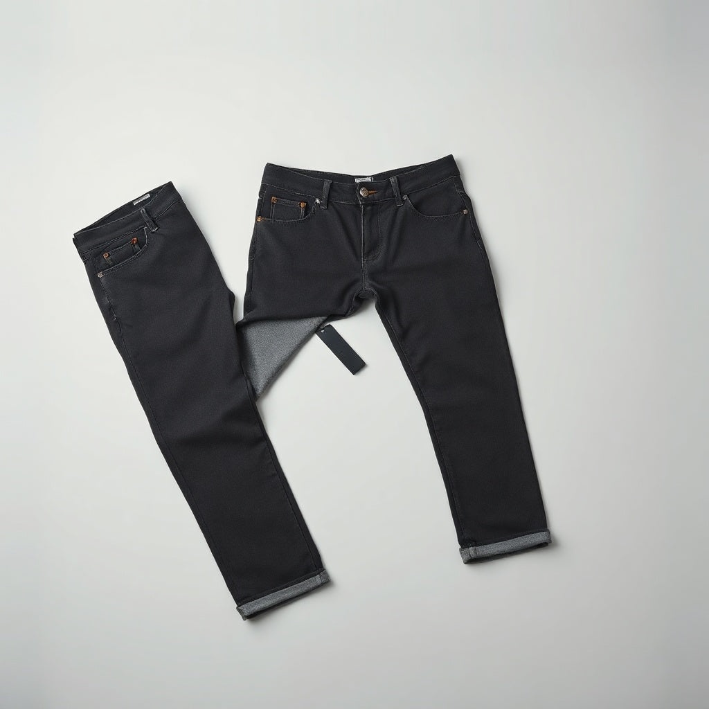 Classic Cashmere-Blend Straight Jeans