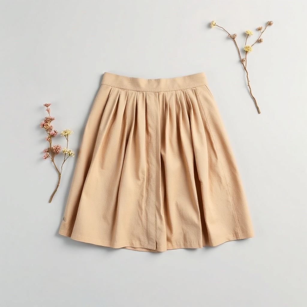 Essential Twill Pleated Skirt