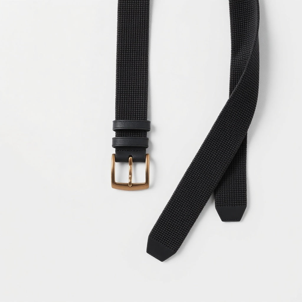 Refined Corduroy Leather Belt