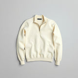 Refined Linen-Blend Half-Zip Jumper