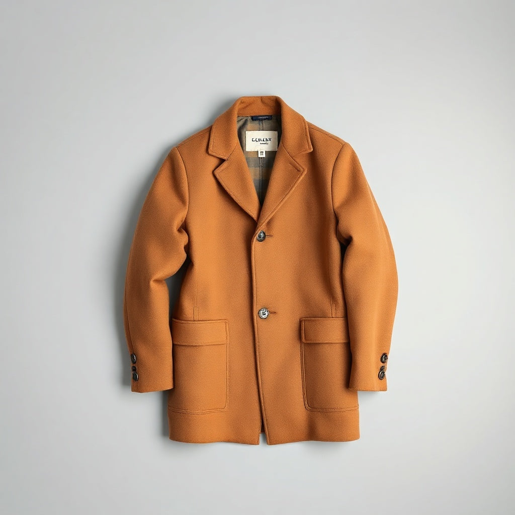 Relaxed Brushed Cotton Wool Coat