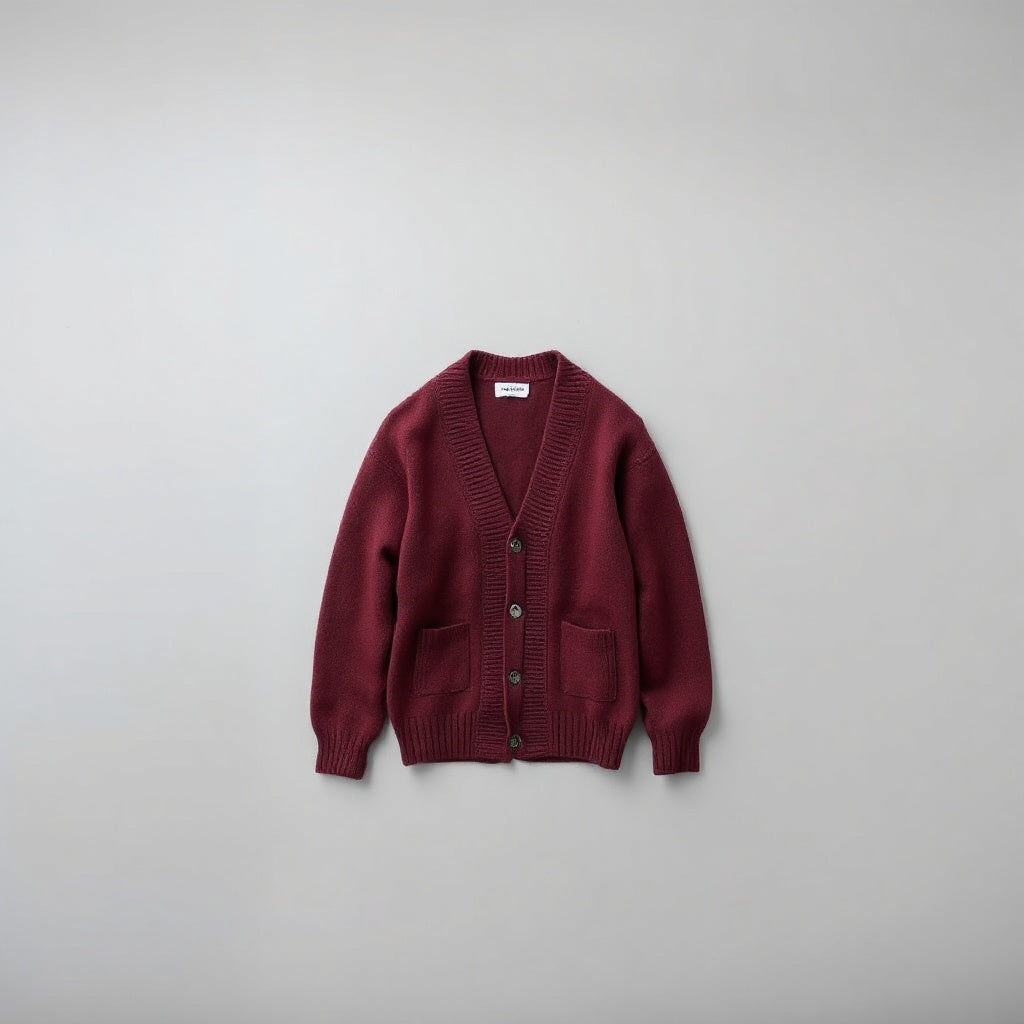 Relaxed Organic Cotton Lambswool Cardigan