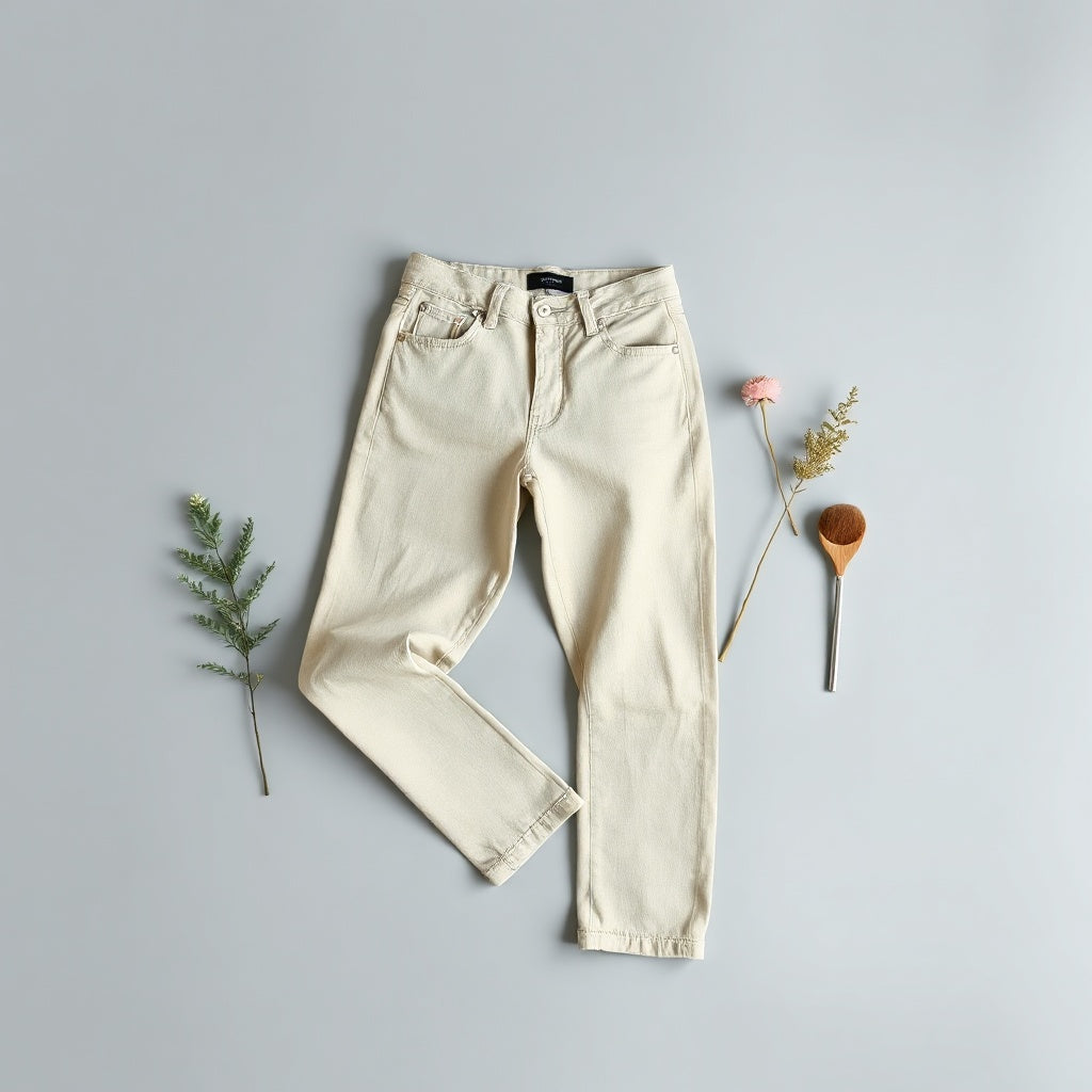 Soft Brushed Cotton Tapered Jeans