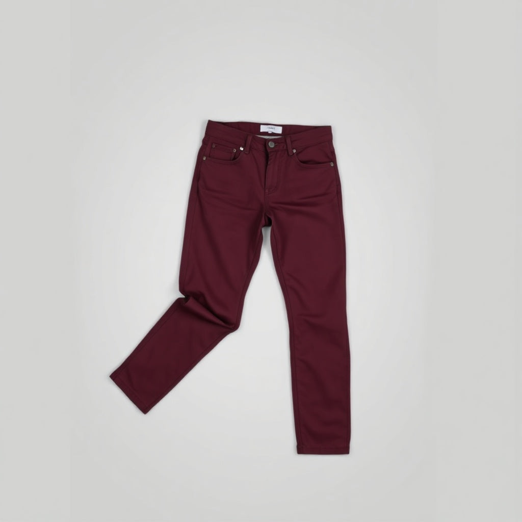 Structured Brushed Cotton Slim Jeans