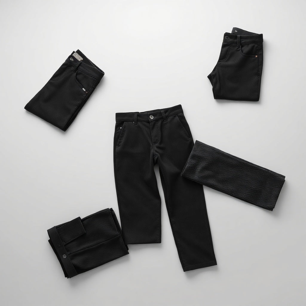 Structured Corduroy Chino Trousers
