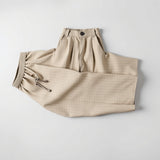 Structured Lambswool Wide-Leg Trousers