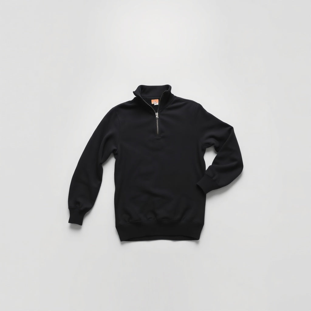 Structured Twill Half-Zip Jumper