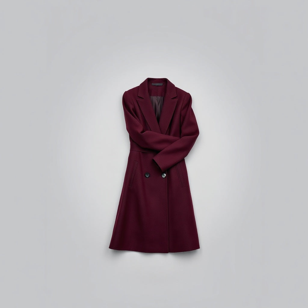 Tailored Crepe Wool Coat